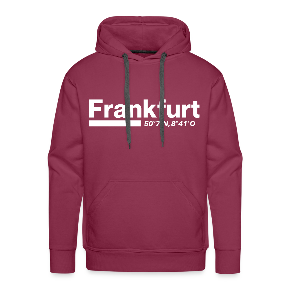Hoodie Frankfurt (Main) "Bold GPS White" - Bordeaux