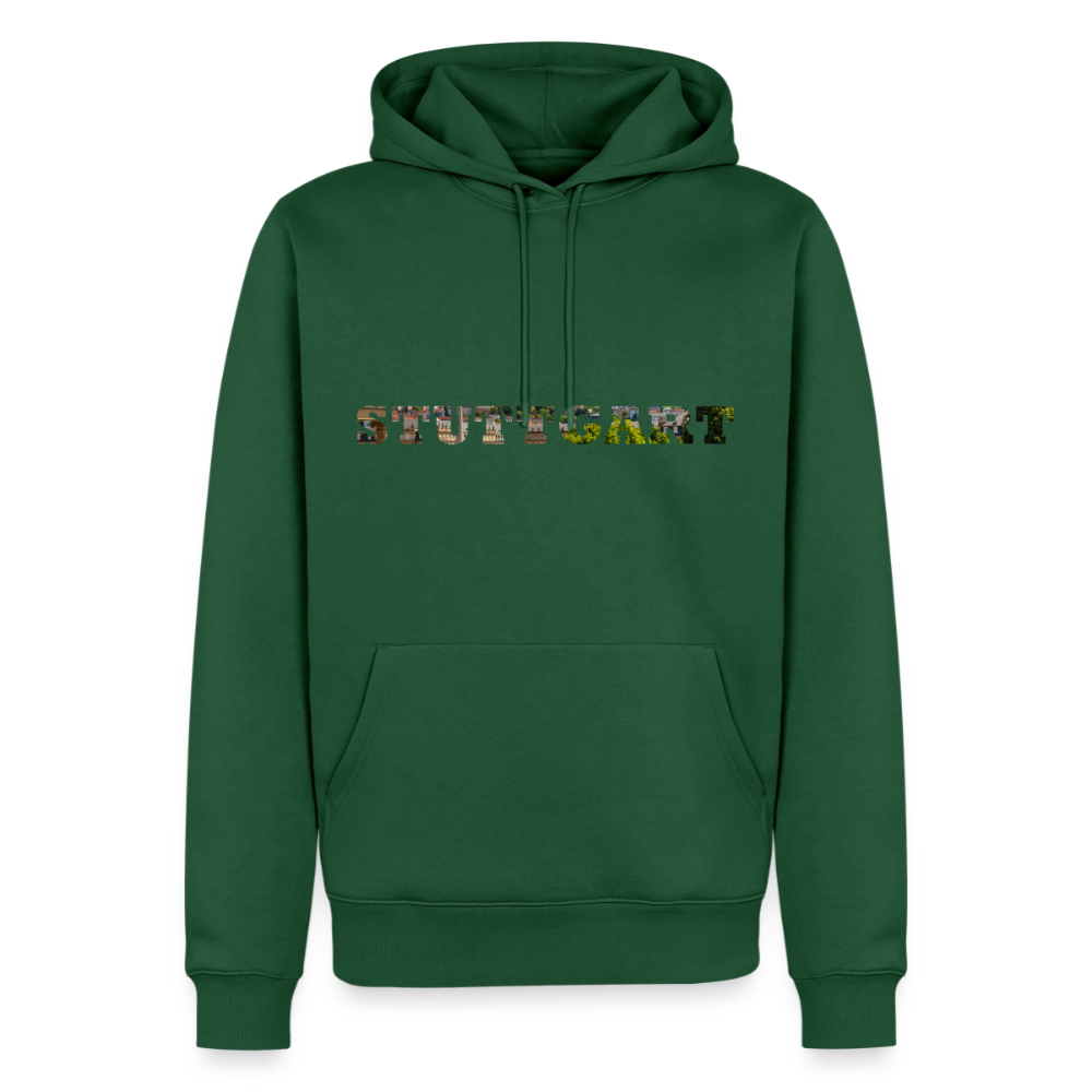 Hoodie Stuttgart "Panorama Bold" - Flaschengrün