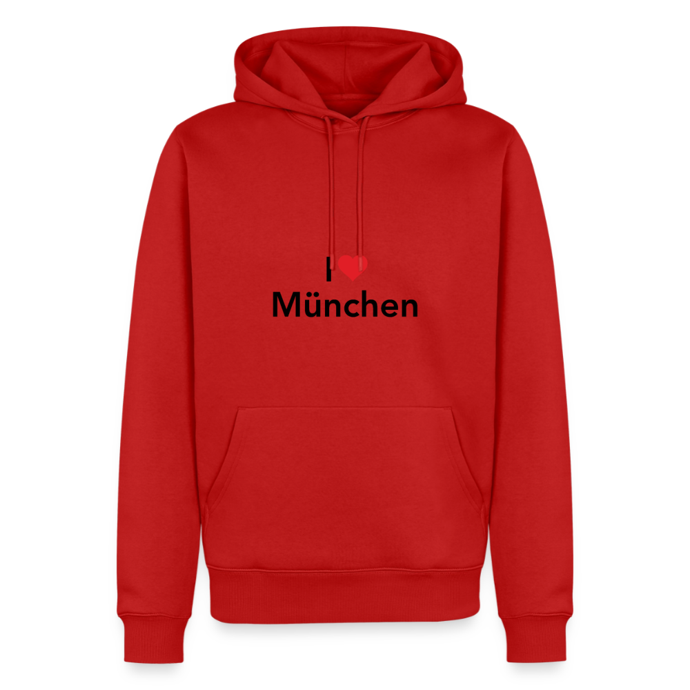Hoodie "I Love München" Dark Edition - Rot