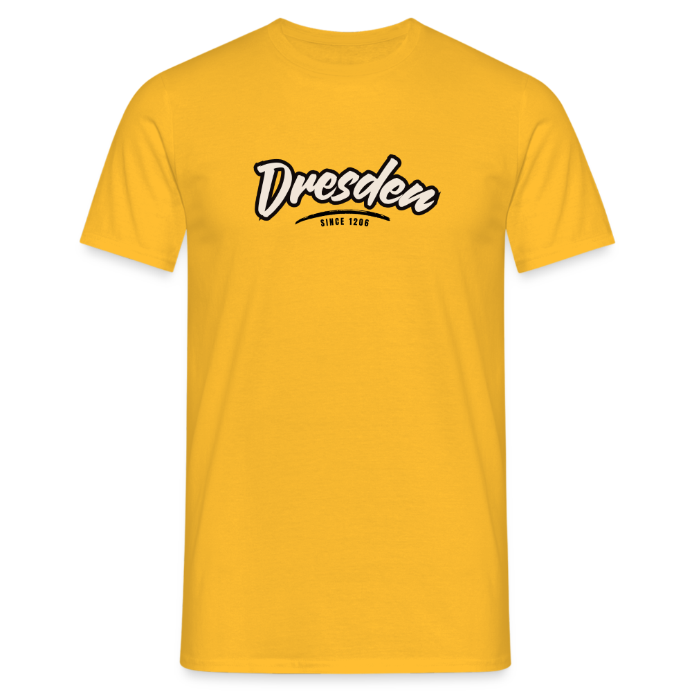 T-Shirt Dresden "Graffiti Tag" - Gelb