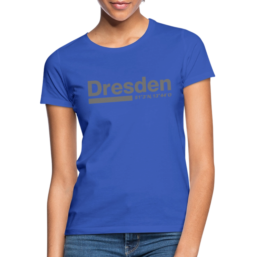 T-Shirt Ladies Dresden "Bold GPS" - Royalblau