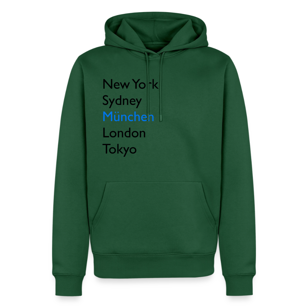 Hoodie München "Metropolen Big" Dark Edition - Flaschengrün