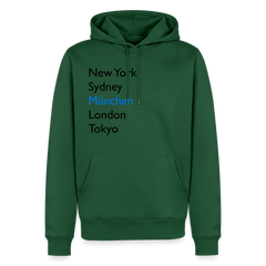 Hoodie München "Metropolen Big" Dark Edition - Flaschengrün