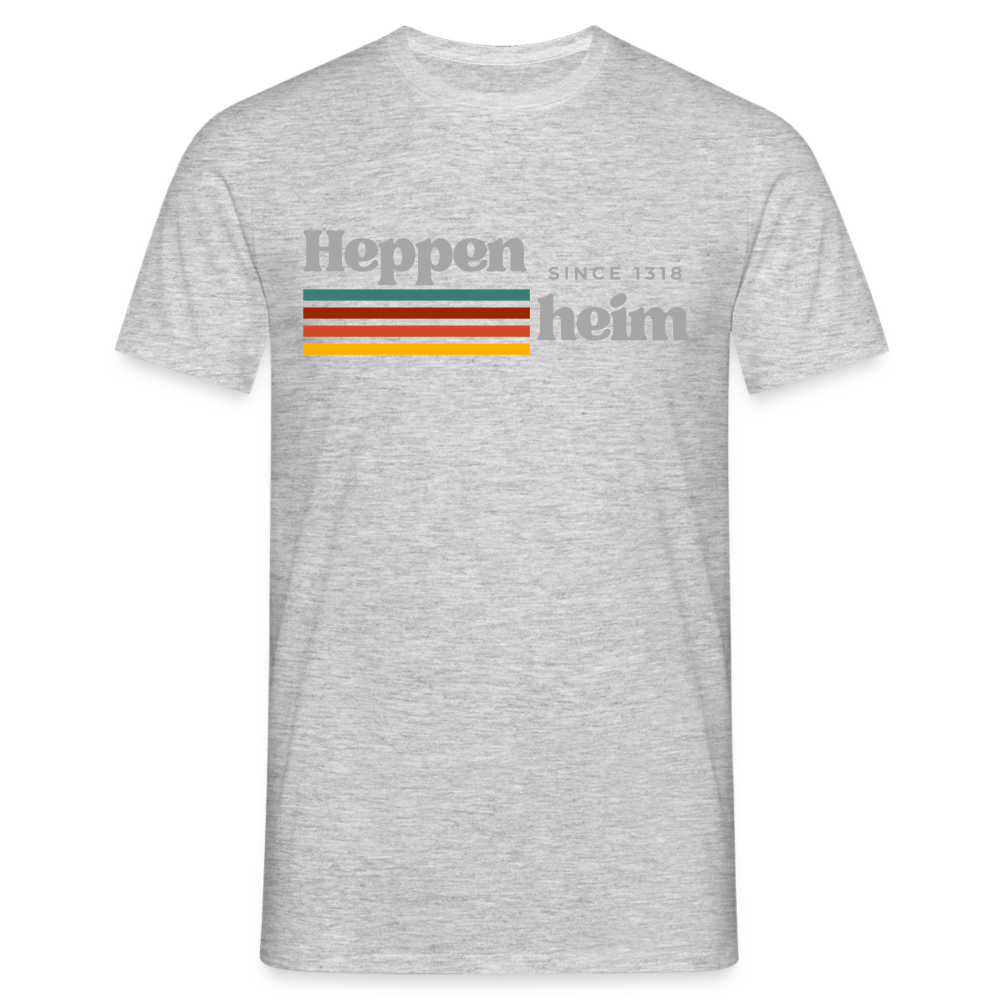 T-Shirt Heppenheim "Retro" - Grau meliert