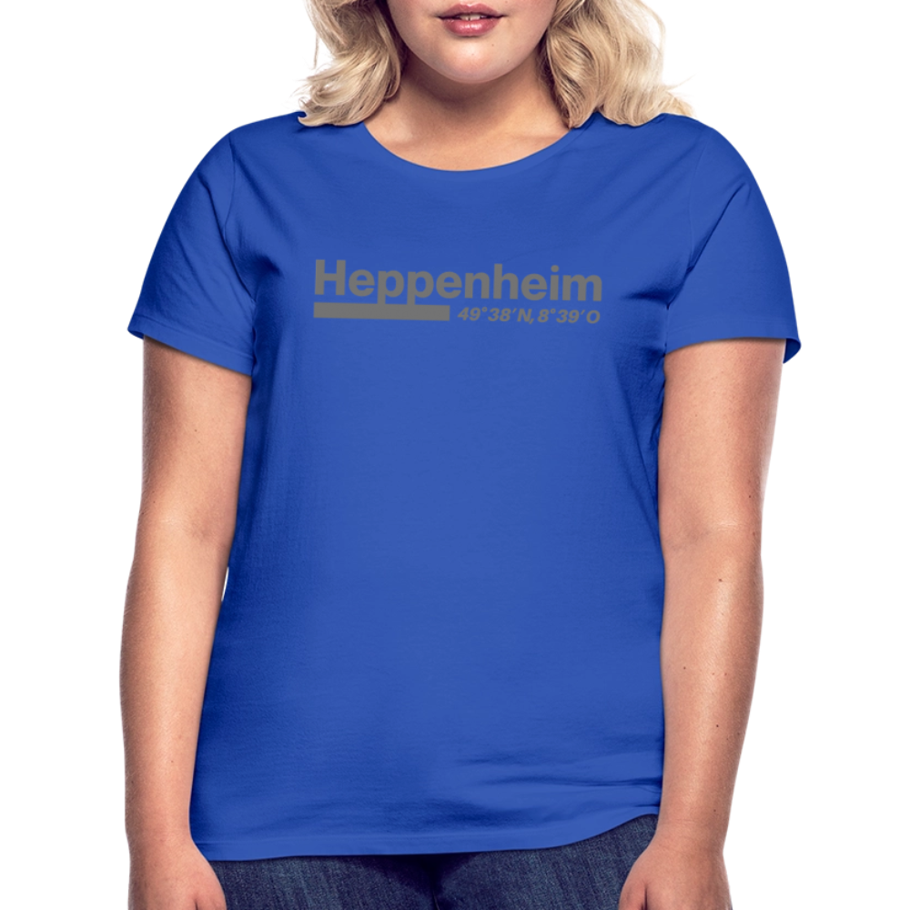 T-Shirt Ladies Heppenheim "Bold GPS" - Royalblau