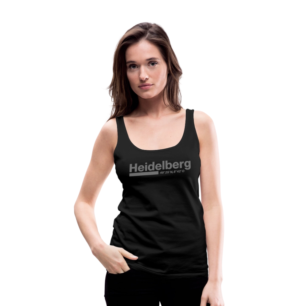 Tanktop Ladies Heidelberg "Bold GPS" - Schwarz