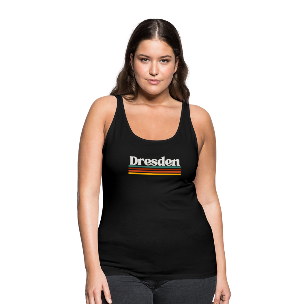 Tanktop Ladies Dresden "Retro" - Schwarz