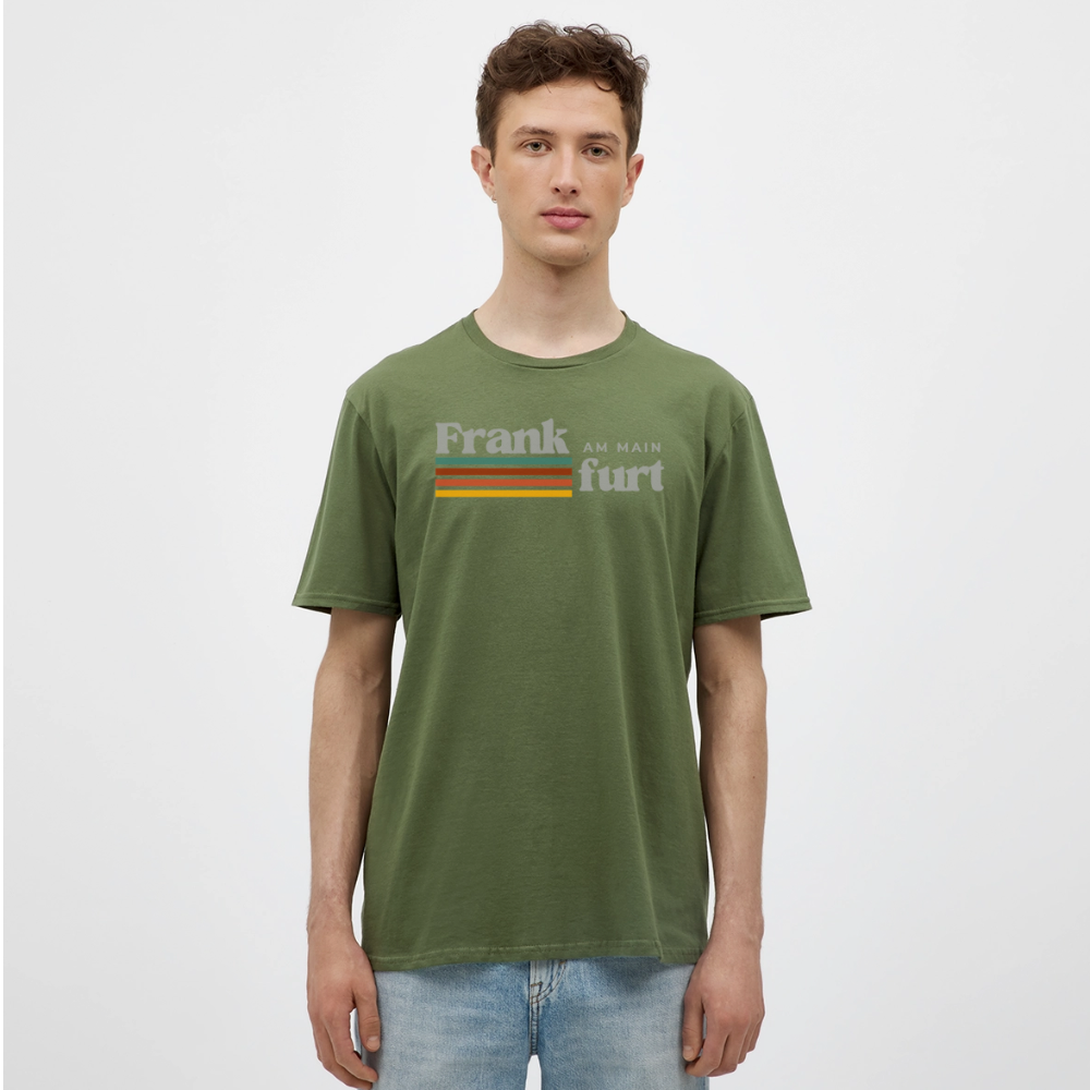 T-Shirt Frankfurt (Main) "Retro" - Militärgrün