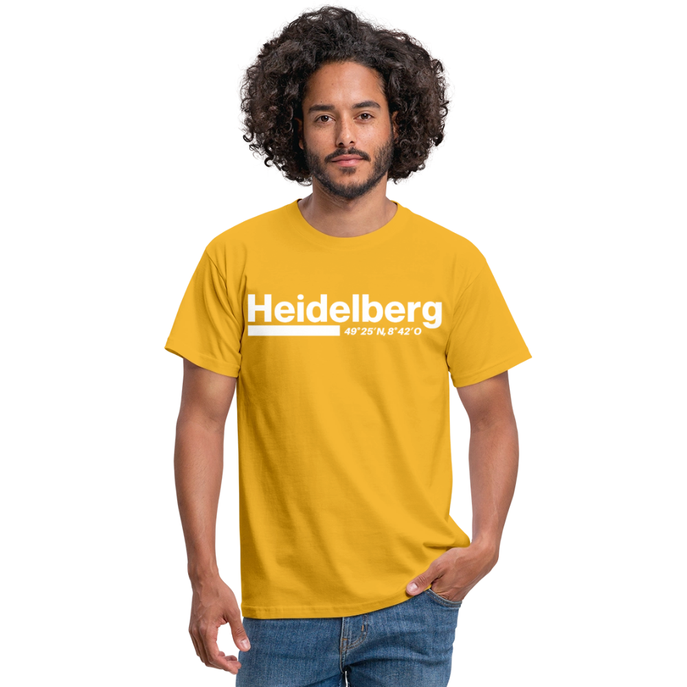 T-Shirt Heidelberg "Bold GPS White" - Gelb
