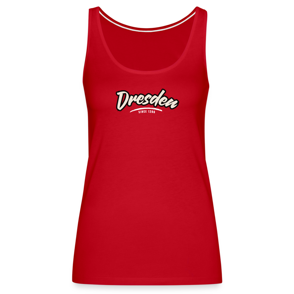 Tanktop Ladies Dresden "Graffiti Tag White" - Rot