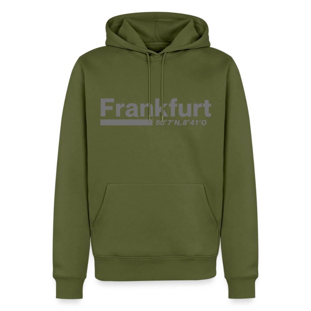 Hoodie Frankfurt (Main) "Bold GPS" - Khaki