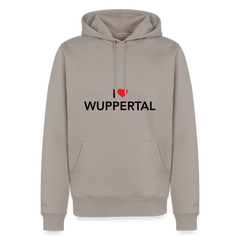 Hoodie "I Love Wuppertal" Bright Edition - Taupe