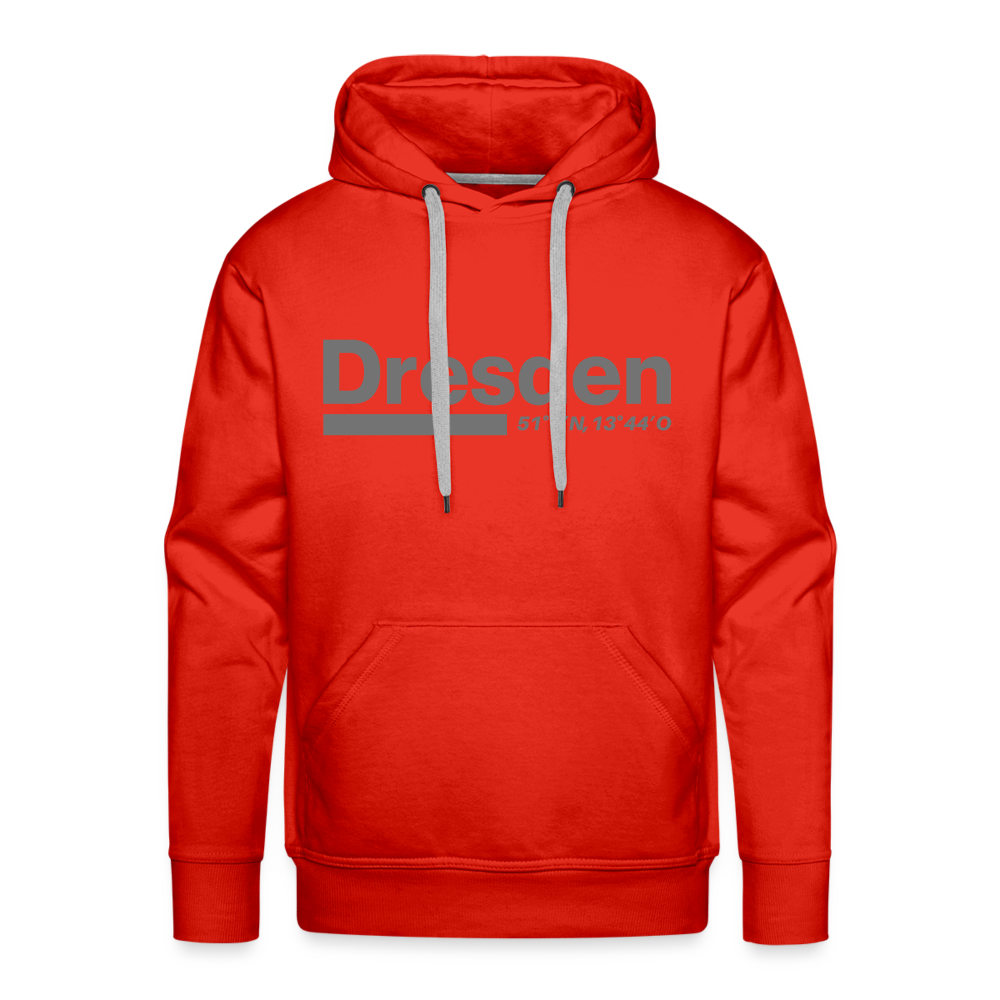 Hoodie Dresden "Bold GPS" - Rot