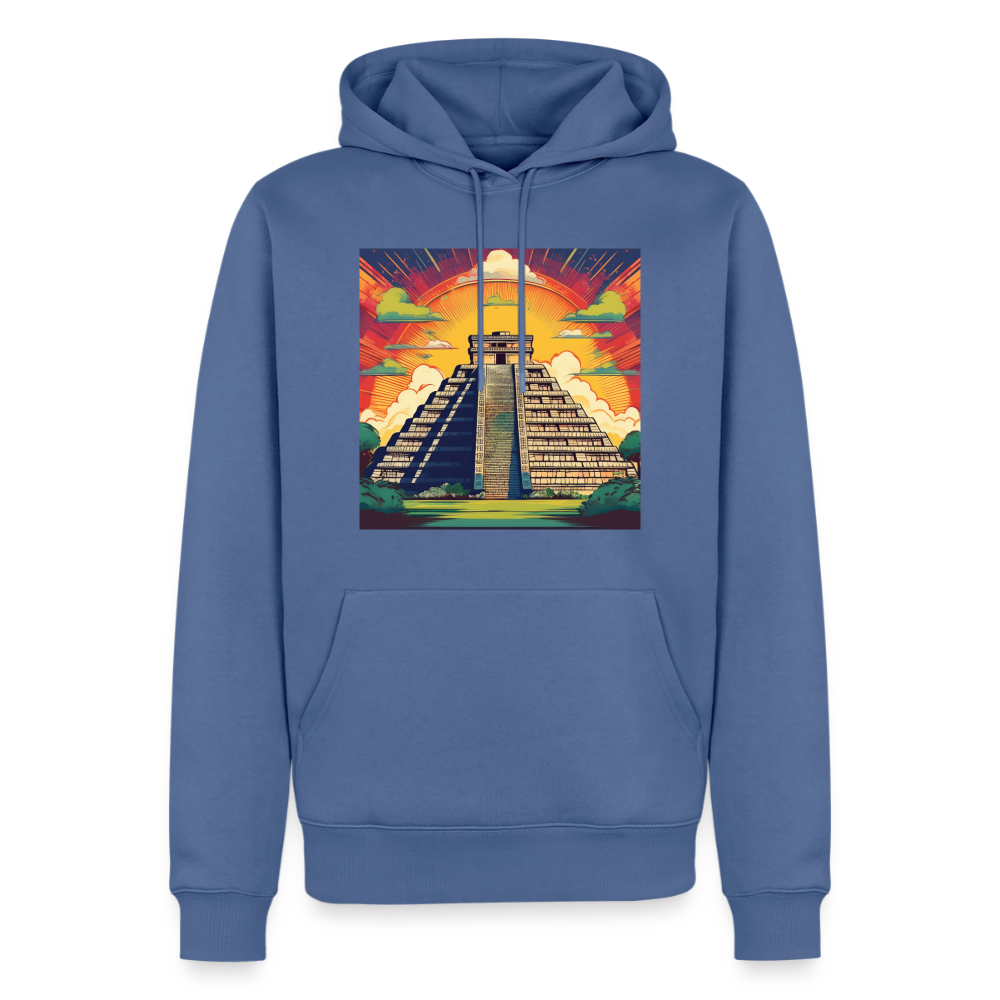 Hoodie Mexico "Pyramide" - Taubenblau