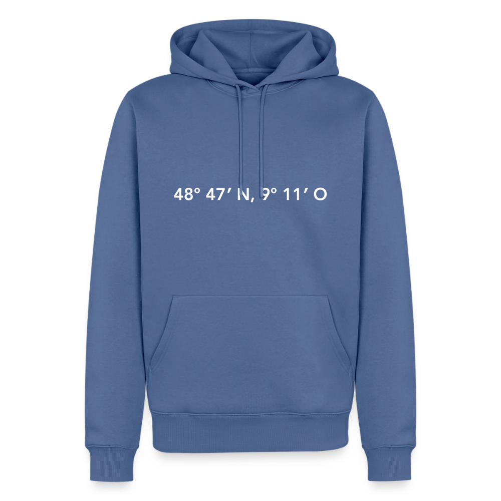 Hoodie Stuttgart "GPS" Bright Edition - Taubenblau