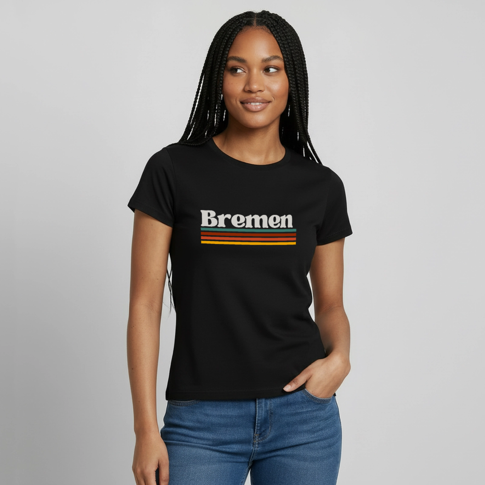 T-Shirt Ladies Bremen "Retro" - Schwarz