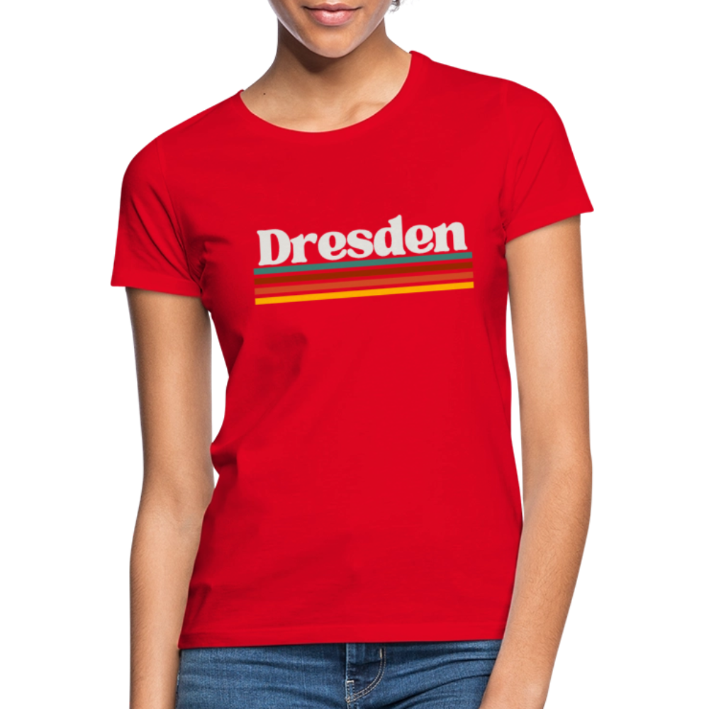 T-Shirt Ladies Dresden "Retro" - Rot