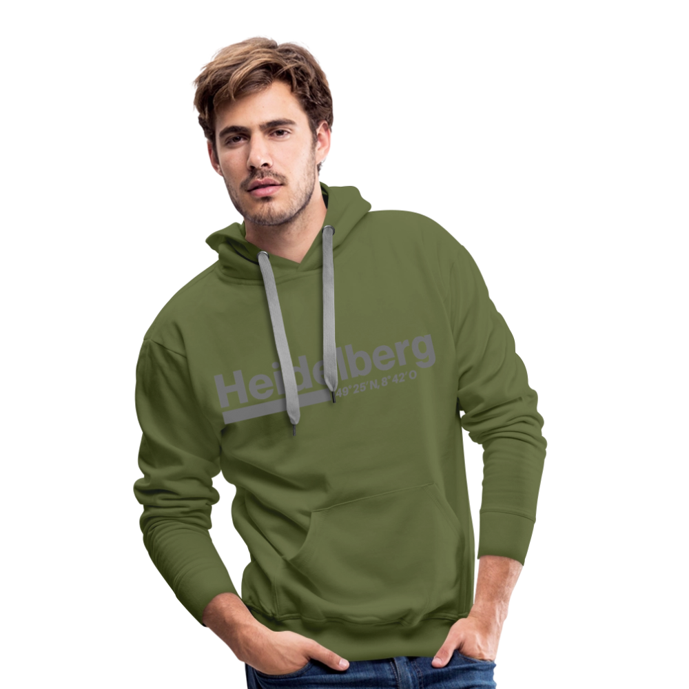 Hoodie Heidelberg "Bold GPS" - Olivgrün