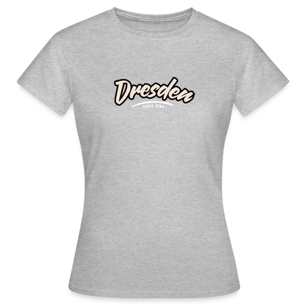T-Shirt Ladies Dresden "Graffiti Tag White" - Grau meliert