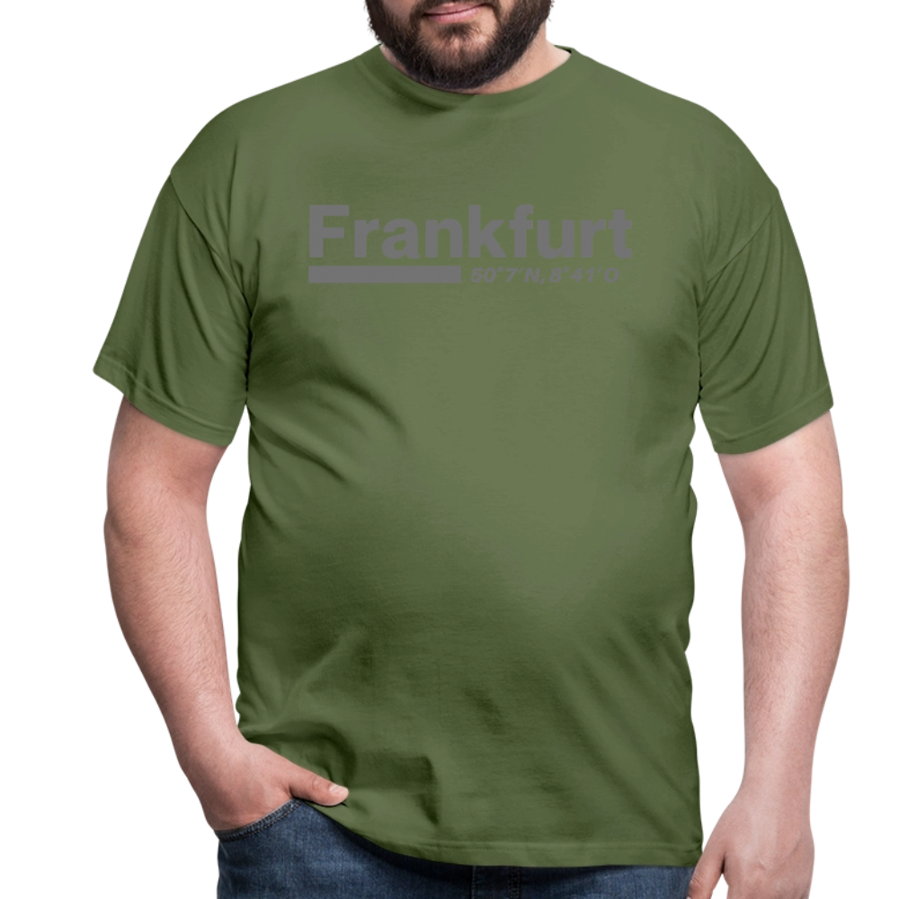 T-Shirt Frankfurt (Main) "Bold GPS" - Militärgrün