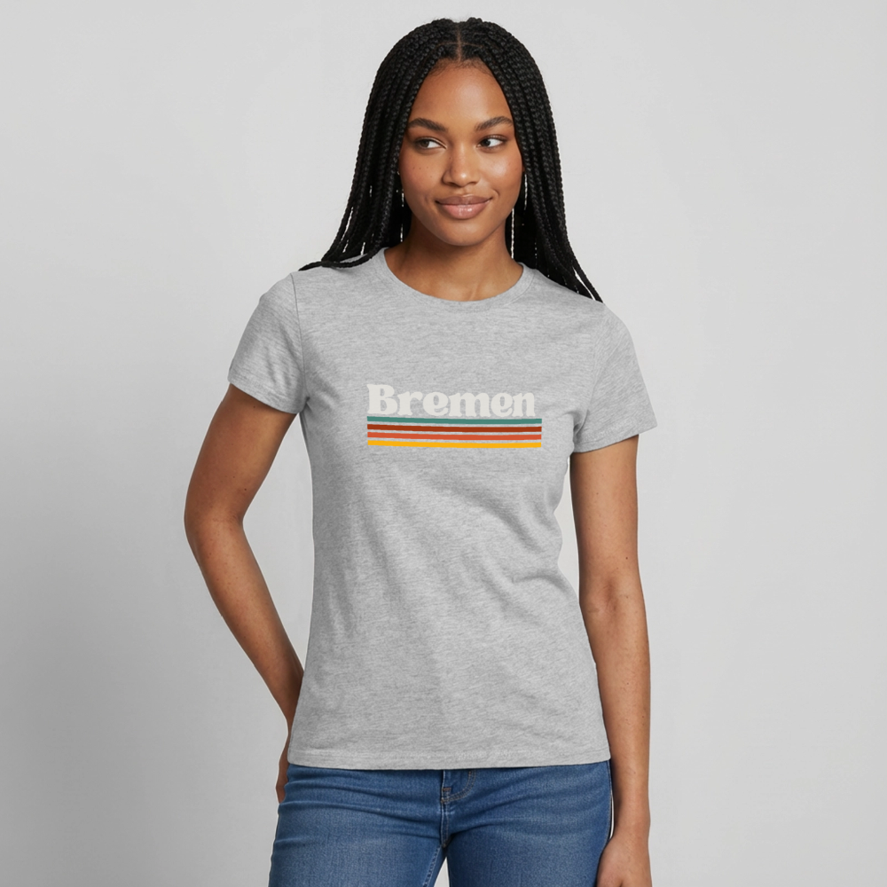 T-Shirt Ladies Bremen "Retro" - Grau meliert