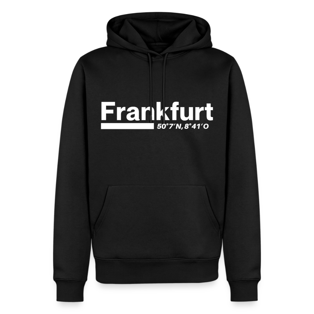 Hoodie Frankfurt (Main) "Bold GPS White" - Schwarz