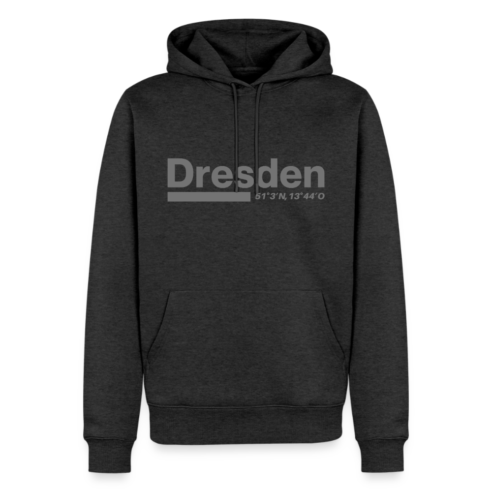 Hoodie Dresden "Bold GPS" - Anthrazit meliert
