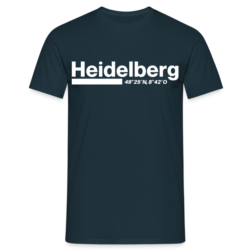 T-Shirt Heidelberg "Bold GPS White" - Navy
