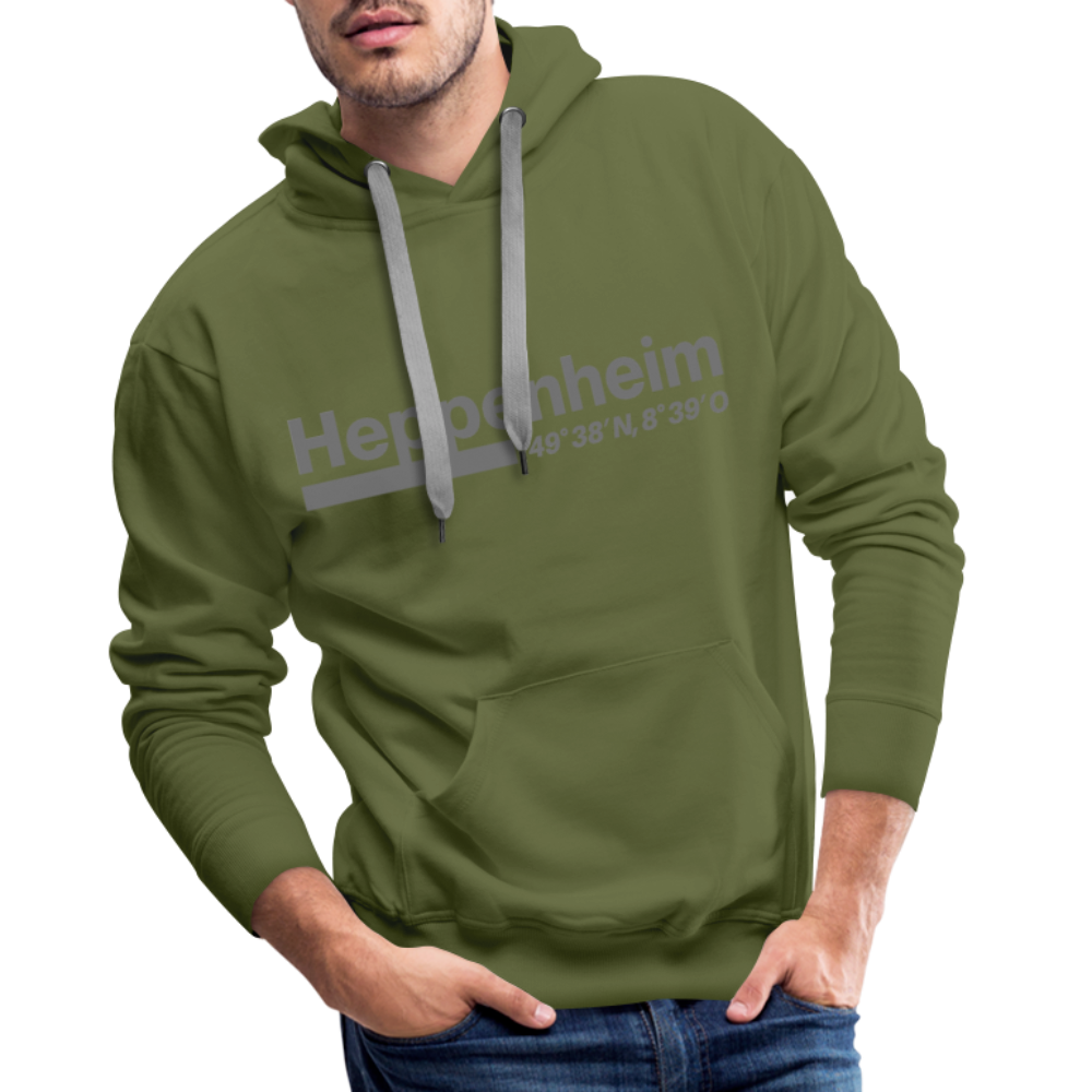 Hoodie Heppenheim "Bold GPS" - Olivgrün