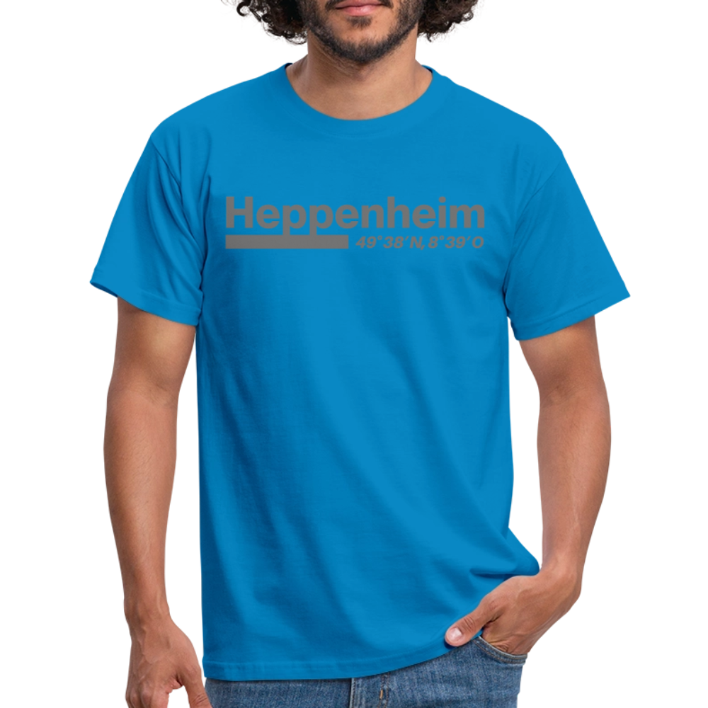 T-Shirt Heppenheim "Bold GPS" - Royalblau