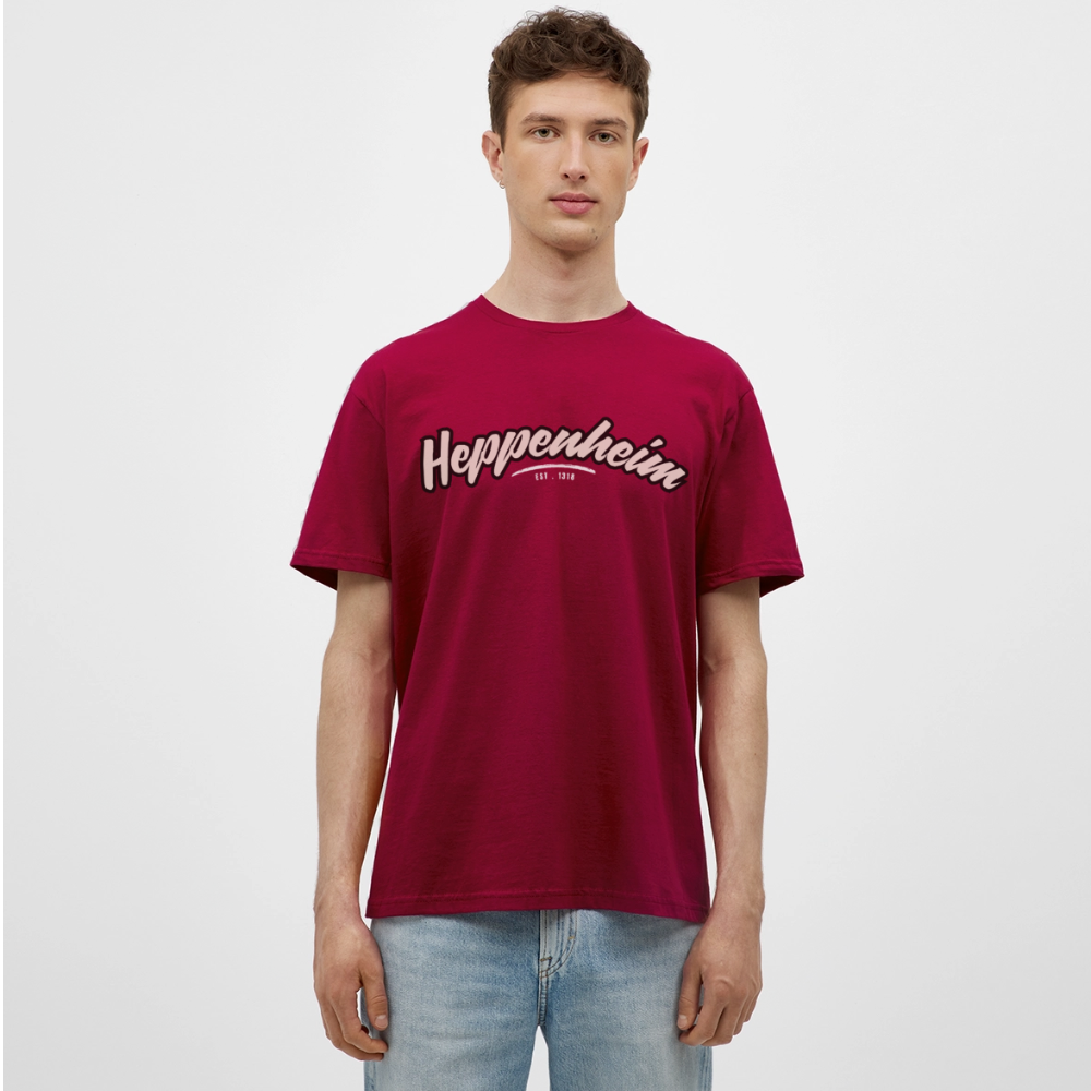 T-Shirt Heppenheim "Graffiti Tag White" - Ziegelrot