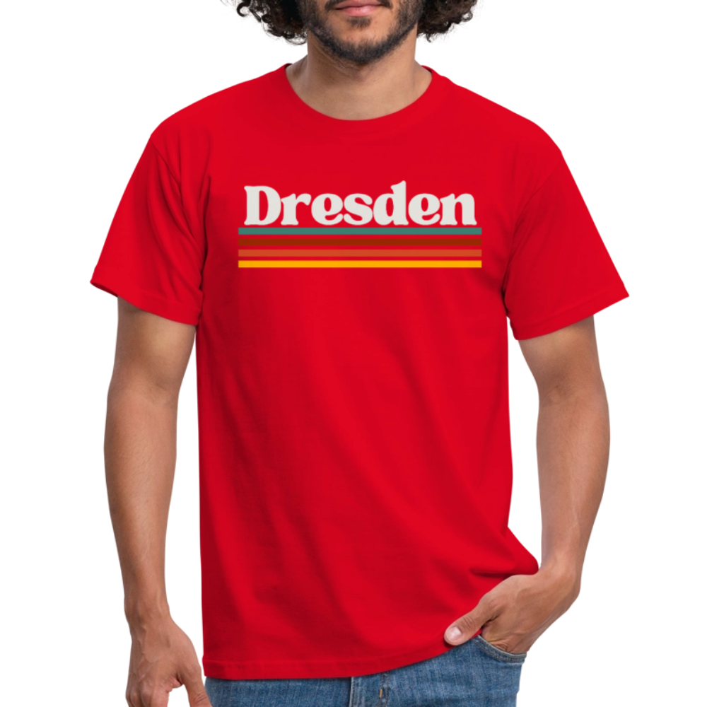 T-Shirt Dresden "Retro" - Rot