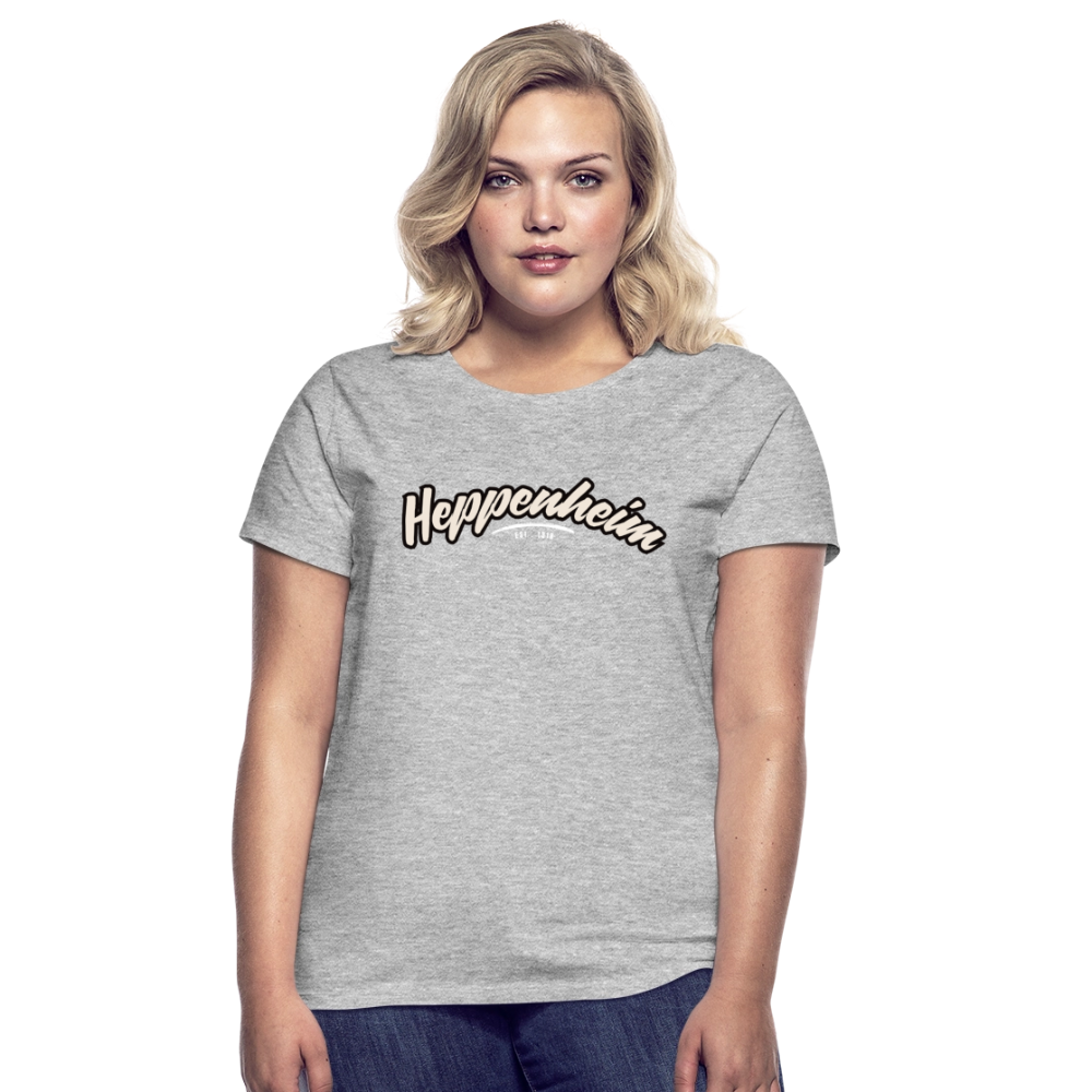 T-Shirt Ladies Heppenheim "Graffiti Tag White" - Grau meliert