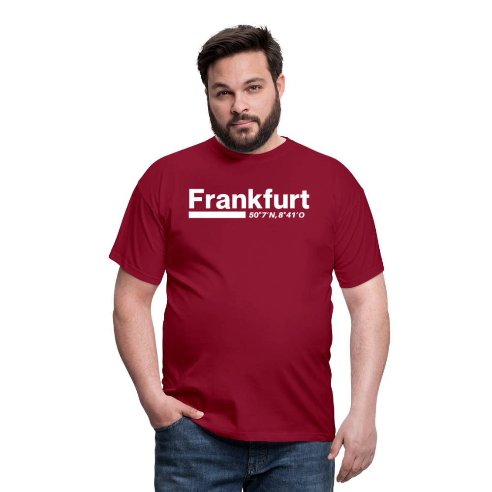 T-Shirt Frankfurt (Main) "Bold GPS White" - Ziegelrot