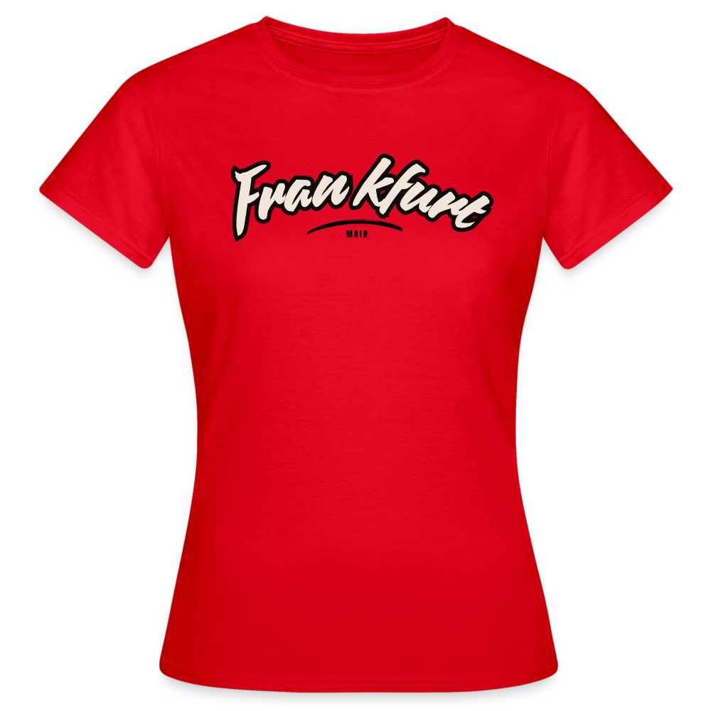 T-Shirt Ladies Frankfurt (Main) "Graffiti Tag" - Rot