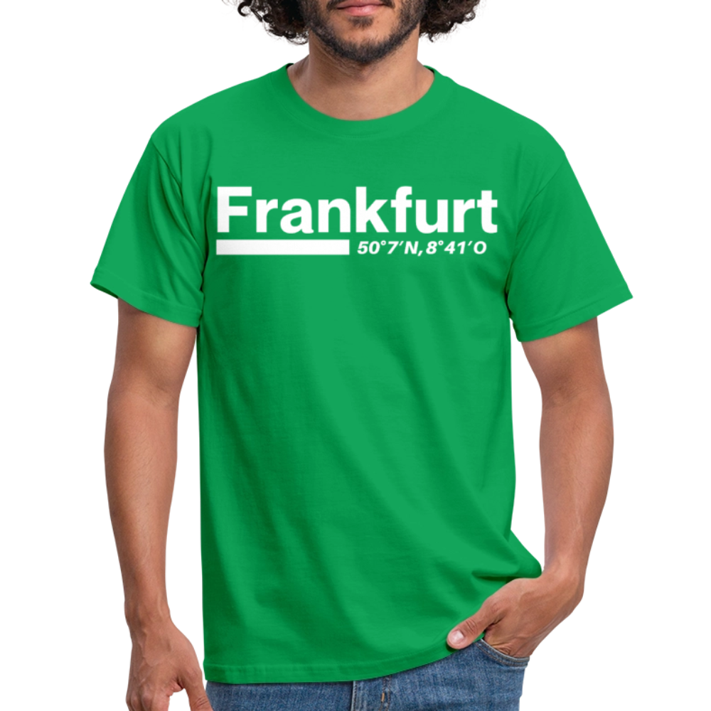 T-Shirt Frankfurt (Main) "Bold GPS White" - Kelly Green
