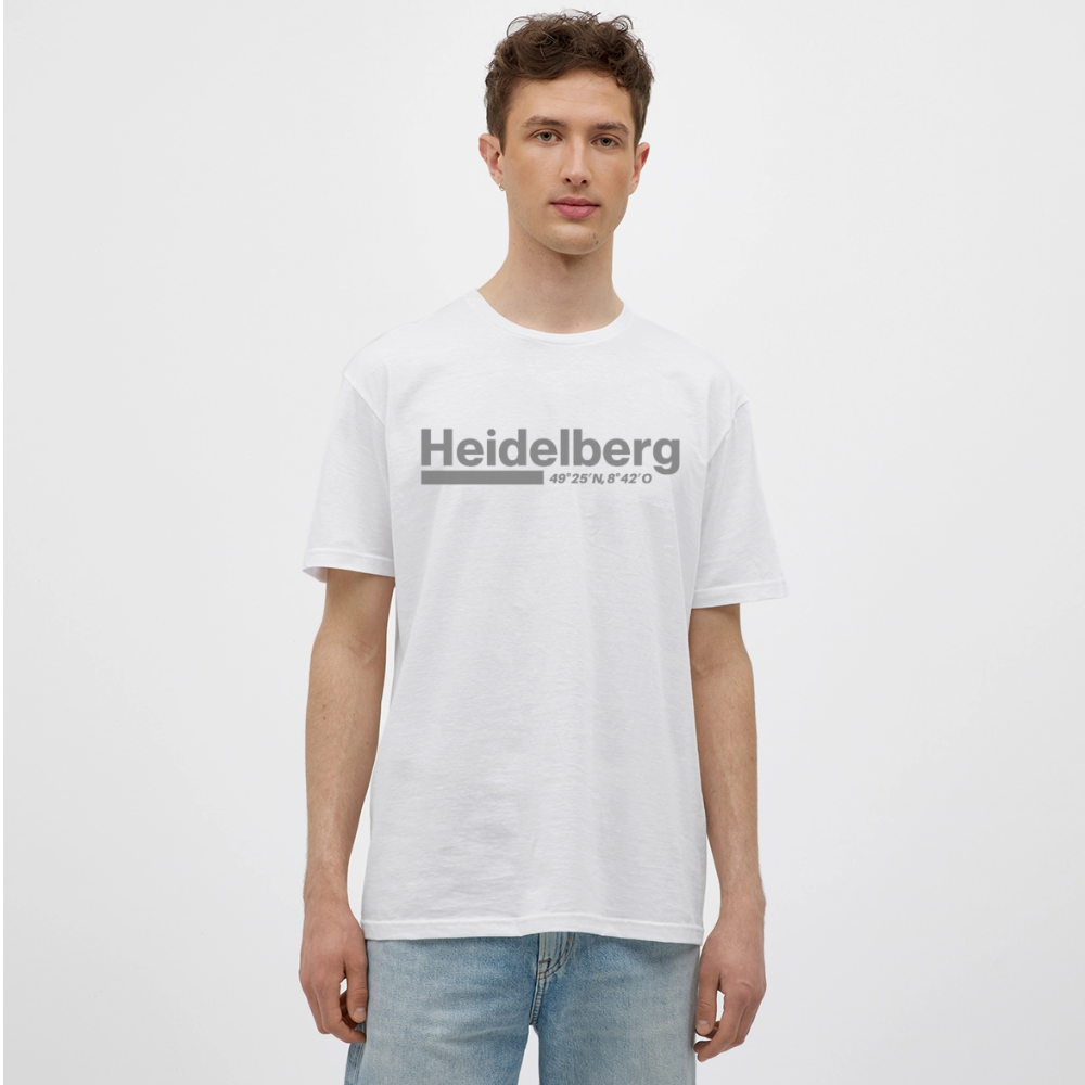 T-Shirt Heidelberg "Bold GPS" - Weiß