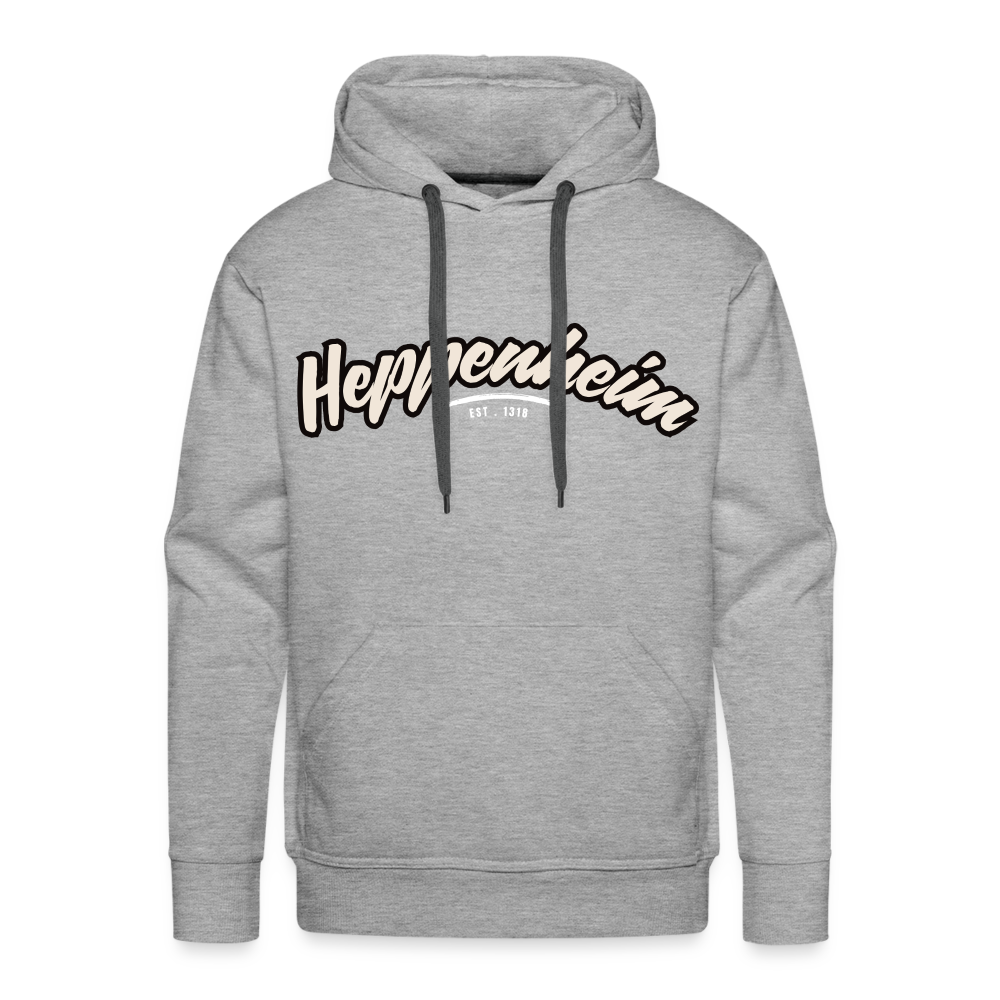 Hoodie Heppenheim "Graffiti Tag White" - Grau meliert