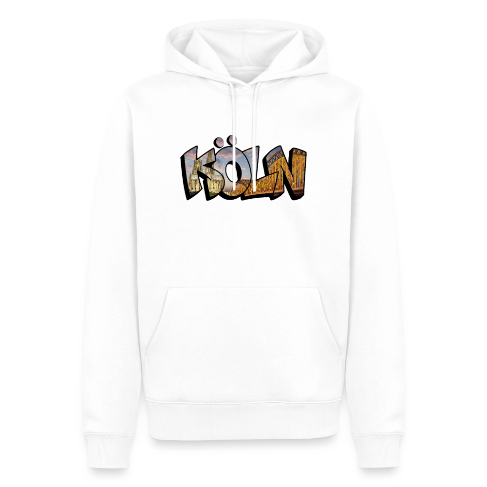 Hoodie Köln "Skyline Sunset" - Weiß