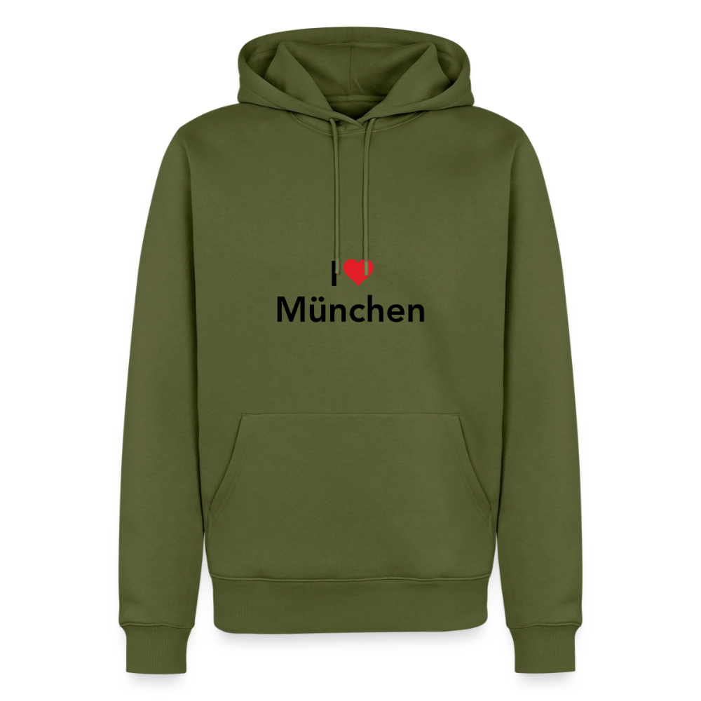 Hoodie "I Love München" Dark Edition - Khaki
