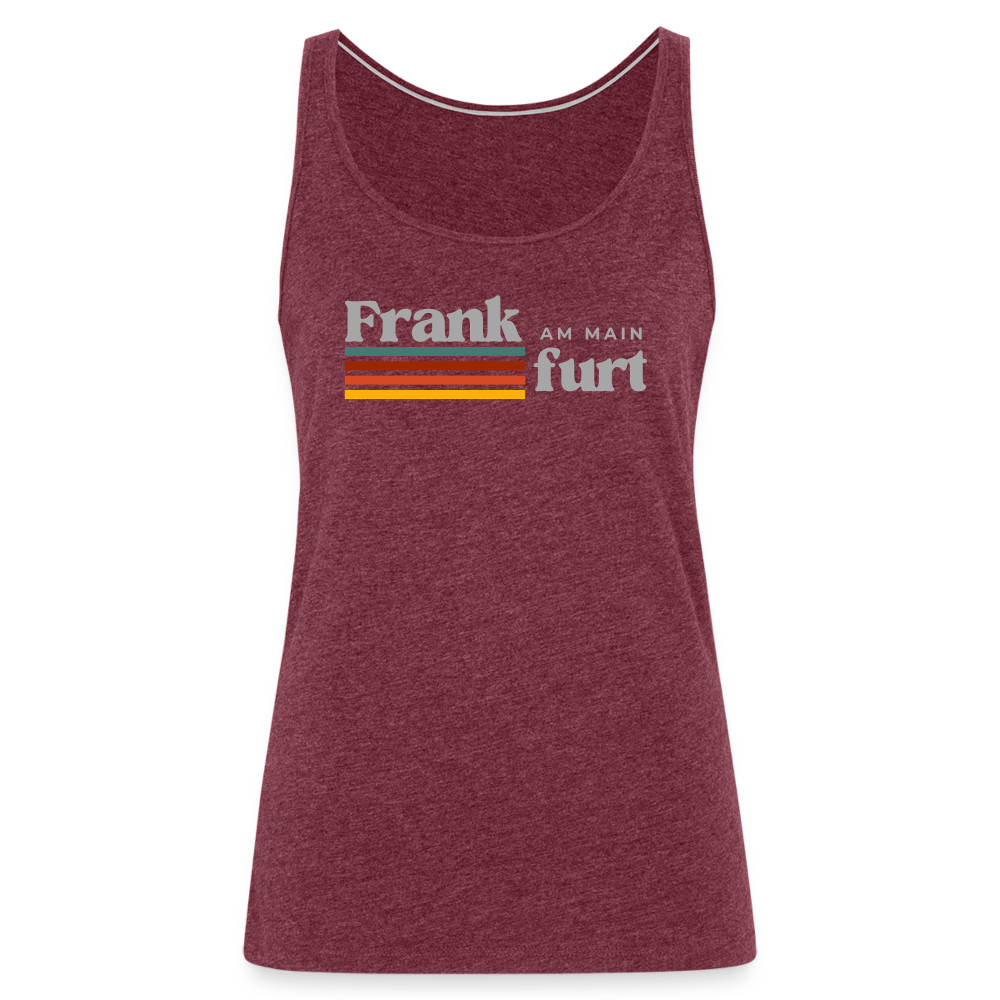 Tanktop Ladies Frankfurt (Main) "Retro" - Bordeauxrot meliert