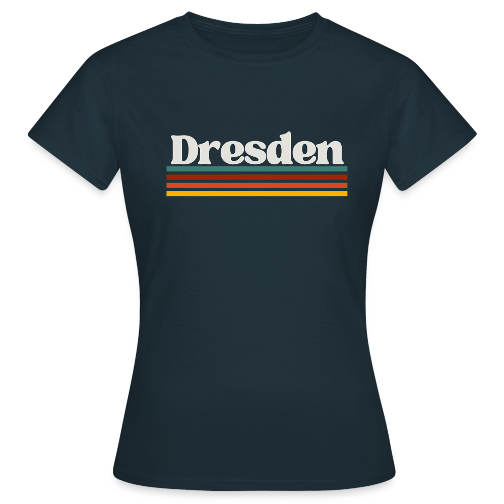 T-Shirt Ladies Dresden "Retro" - Navy