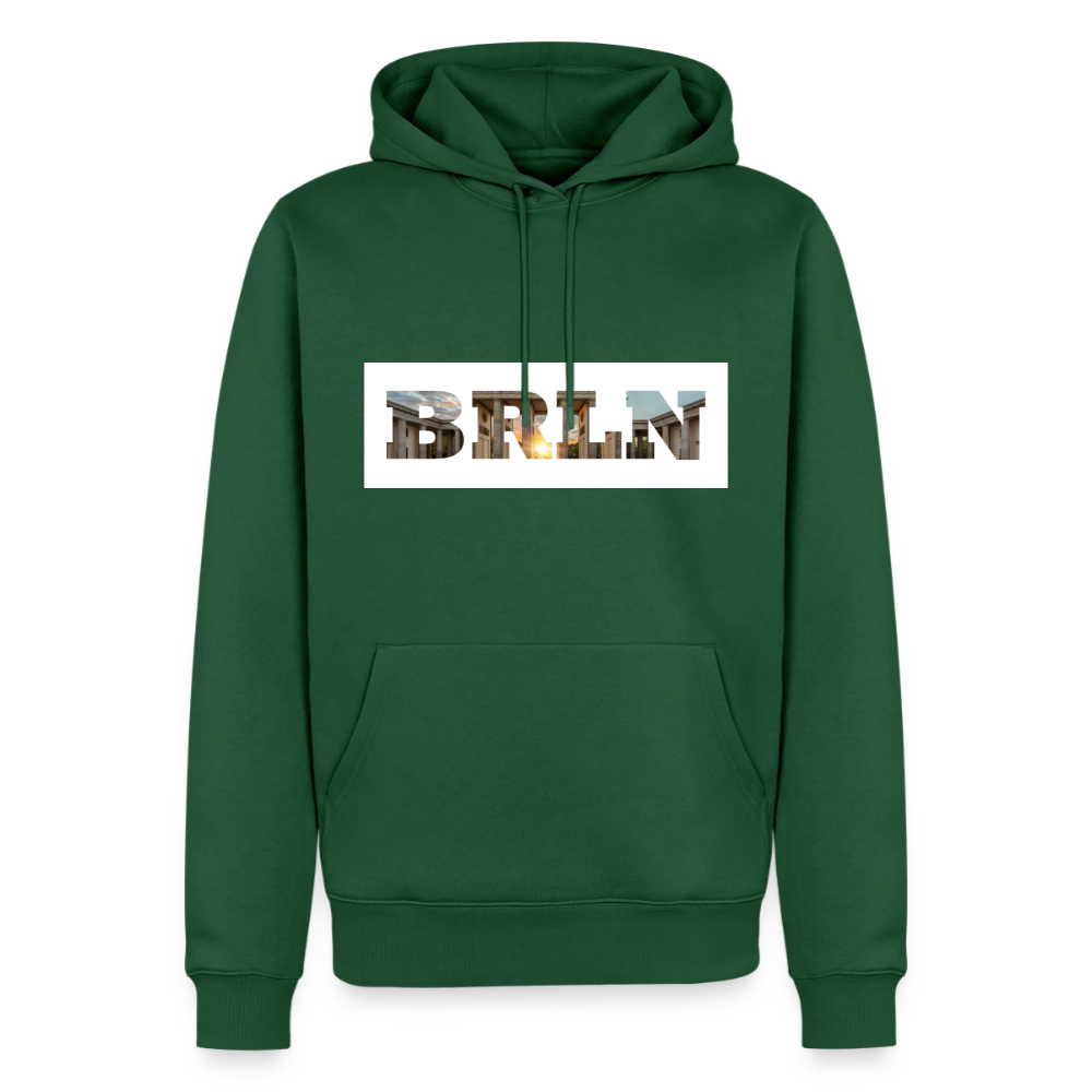 Hoodie Hamburg "BRLN Brandenburger Tor" Bright Edition - Flaschengrün