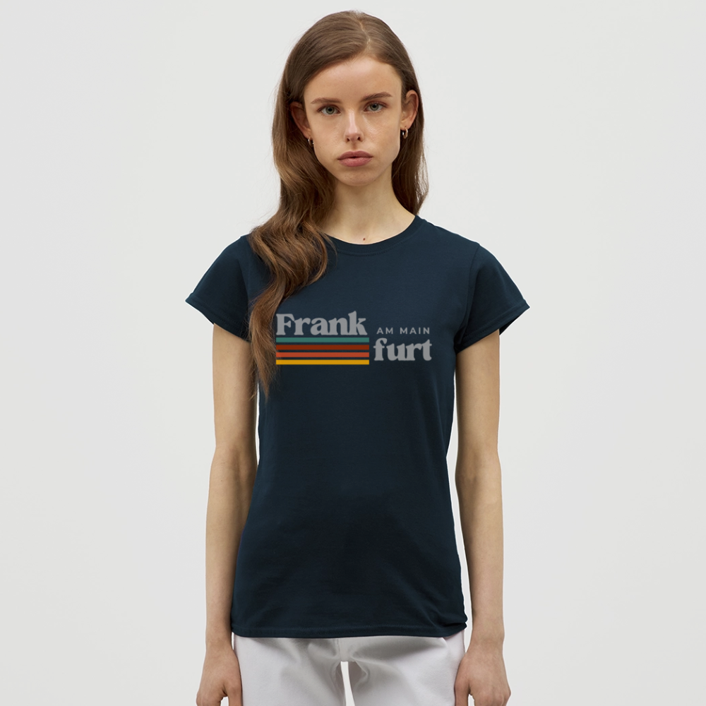 T-Shirt Ladies Frankfurt (Main) "Retro" - Navy