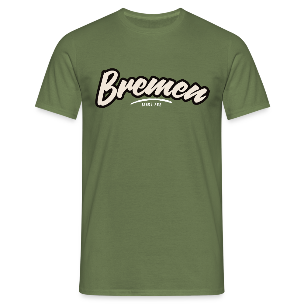 T-Shirt Bremen "Graffiti Tag White" - Militärgrün
