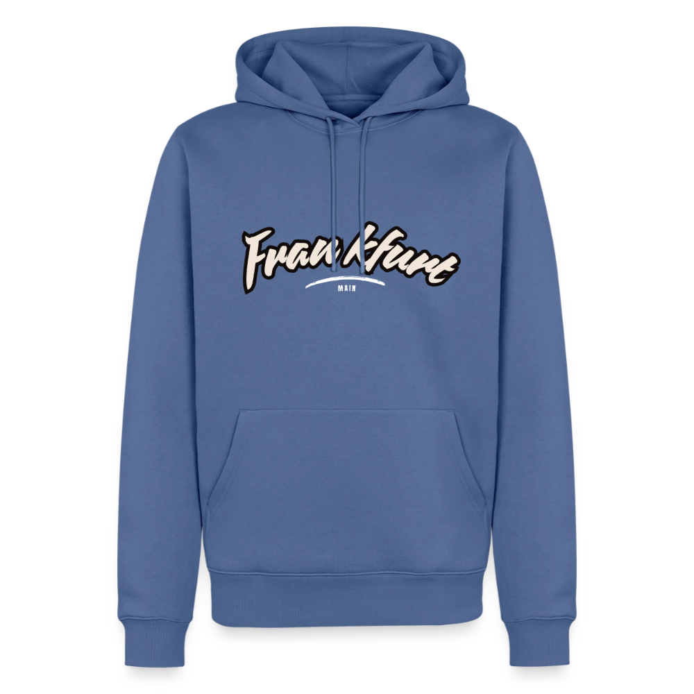 Hoodie Frankfurt (Main) "Graffiti Tag White" - Taubenblau