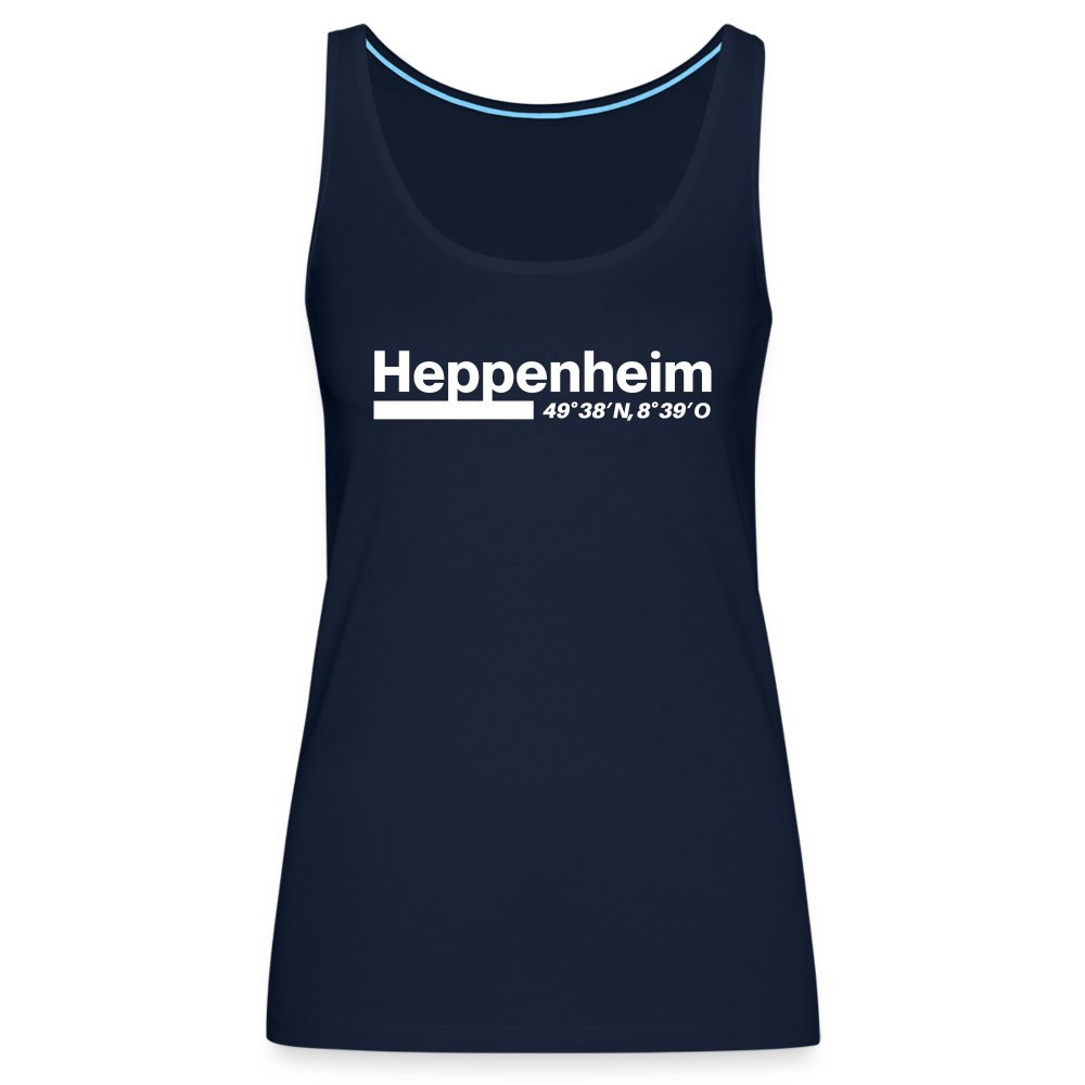Tanktop Ladies Heppenheim "Bold GPS White" - Navy