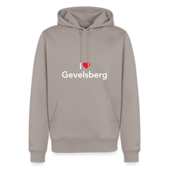 Hoodie "I Love Gevelsberg" Bright Edition - Taupe