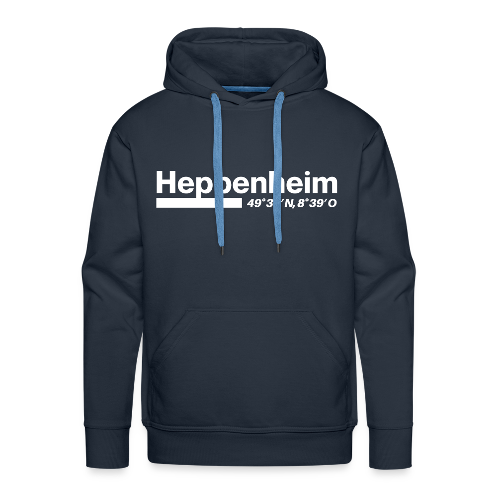 Hoodie Heppenheim "Bold GPS White" - Navy