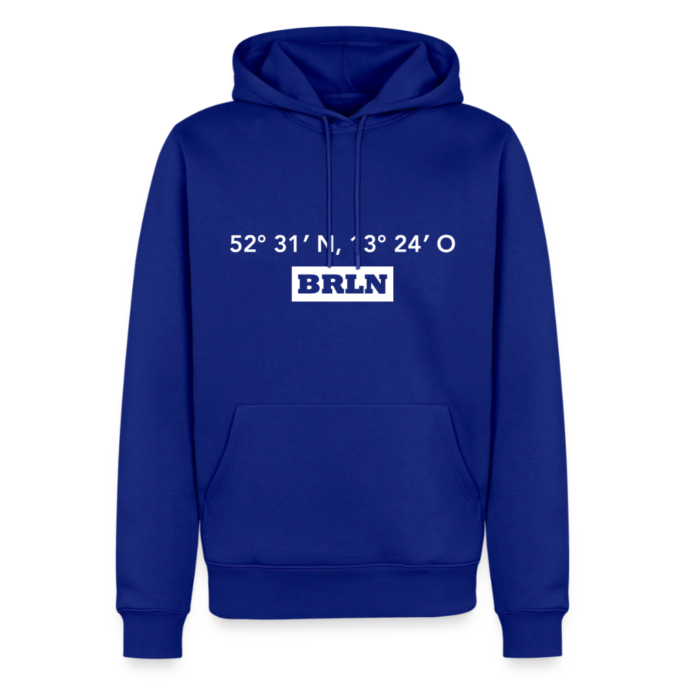 Hoodie Berlin "BRLN GPS" Bright Edition - Royalblau